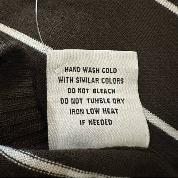 Ablanche New York Brown Striped Sweater Men’s Large NWT Acrylic Knit Pullover - Picture 9 of 9